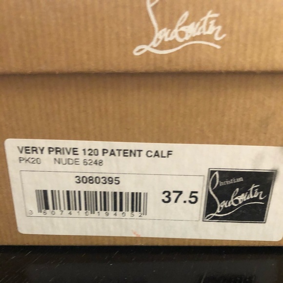 Christian Louboutin Very Prive Nude Patent Heels - Picture 3 of 7